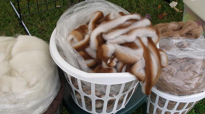 Alpaca wool in a basket