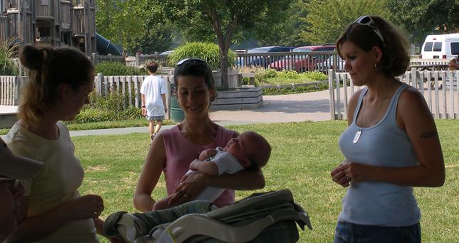 Three Pretty Women and one baby