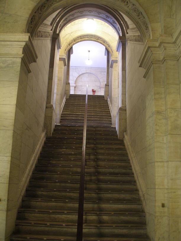 A stairway in the Library