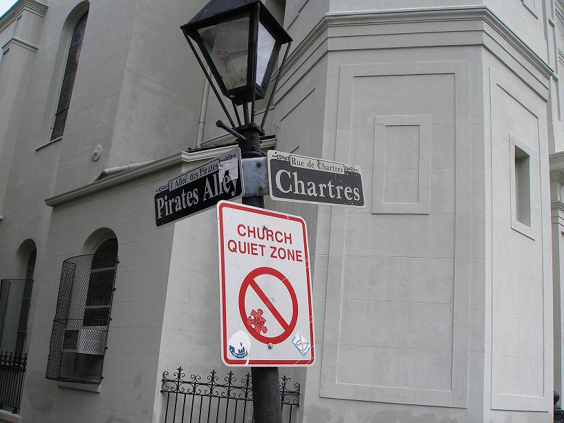 church zone street sign