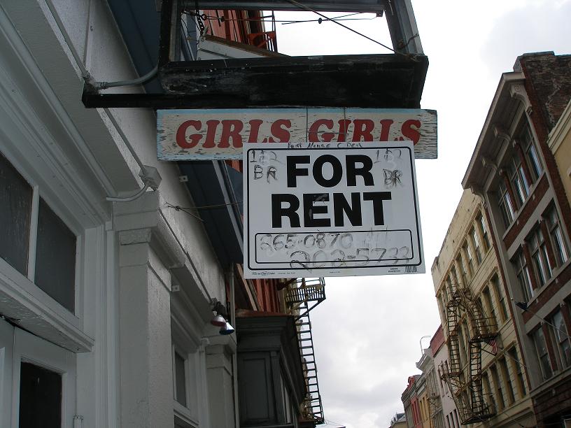 There are no girls for rent inside, it's an empty building