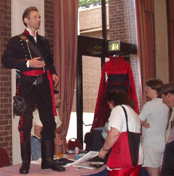 Very tall, very still, man in uniform